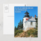 バスハーバーヘッドライトハウスメインポストカード ポストカード (正面/裏面)