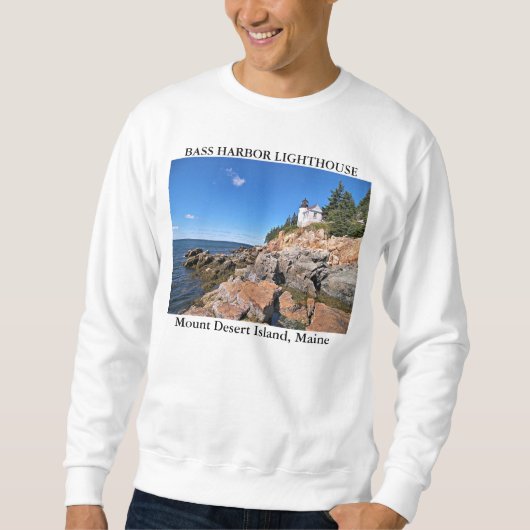 バスハーバーライトハウス、山デザートアイランドメイン スウェットシャツ (正面)