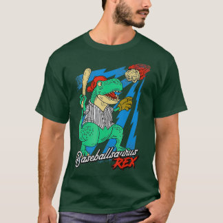 バスバルサウルスTレックス恐遊竜野球 Tシャツ