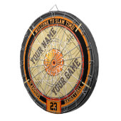 バスパーソナライズされたケットボール ダーツボード (正面右)