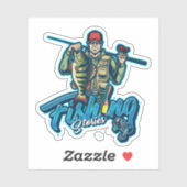 バスフィッシャーマンフィッシュロッドステッカー |ダイカットのシール シール (シート)