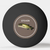 バスフィッシュアウトドアホビーメンズパーソナライズされた 卓球ボール (正面)