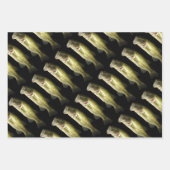 バスフィッシュパターンアウトドアスポーモダンツ ラッピングペーパーシート (正面2)