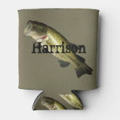 バスフィッシュパーソナライズされたカスタムクーラーボックス 缶クーラー (正面)