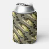 バスフィッシュパーソナライズされたカスタムクーラーボックス 缶クーラー (缶裏面)