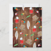 バスフィッシュリールおもしろいおもしろい誕生日パーティー 招待状 (裏面)