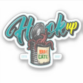 バスフィッシュワームの餌釣り上げ |ダイカットのシール シール (正面)