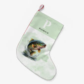 バスフィッシュ オーダーメイド フィッシャーマン スモールクリスマスストッキング (正面 (吊り時))