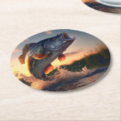 バスフィッシュ ラウンドペーパーコースター (アングル)