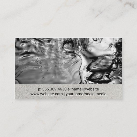 バスフィッシュ | 水 名刺 (裏面)