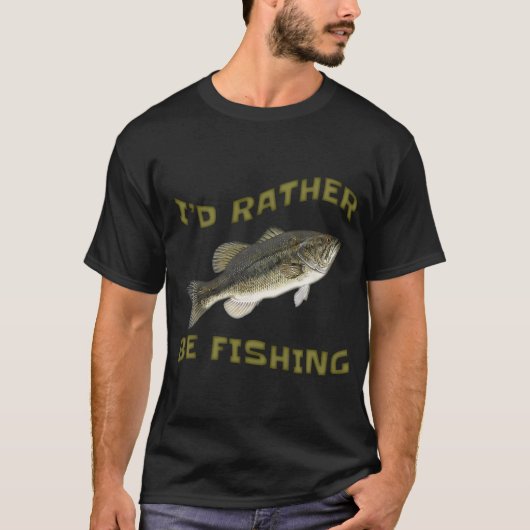 バスフィッシングがいいな Tシャツ (正面)