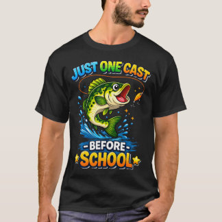 バスフィッシングが好きな少年たち 面白いバス釣り Tシャツ