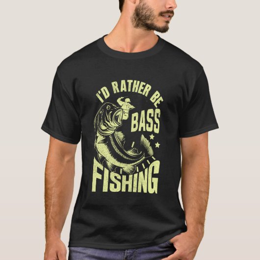 バスフィッシングに夢中 Tシャツ (正面)