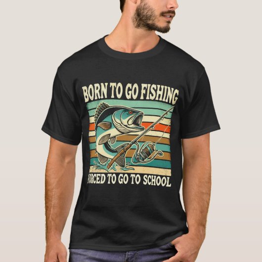 バスフィッシングのために生まれてきた Tシャツ (正面)