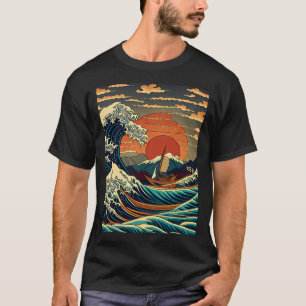 バスフィッシングの父の日 アメリカ国旗 Tシャツ