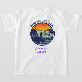 バスフィッシングクラブ レトロな夕日 Tシャツ