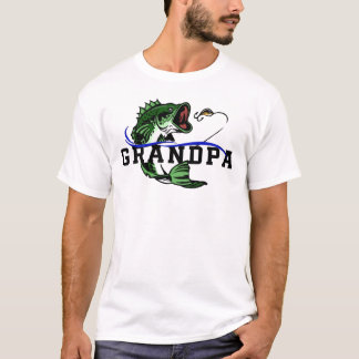 バスフィッシング おじいちゃん フィッシャーマン Tシャツ