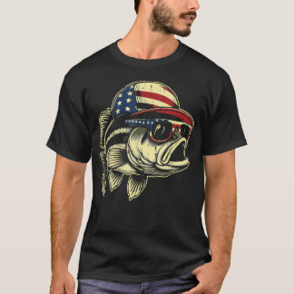 バスフィッシング アメリカ キャップ 釣り人 Tシャツ