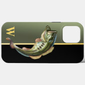 バスフィッシング モノグラムケース iPhone Case-Mate iPhoneケース (裏面 (横))