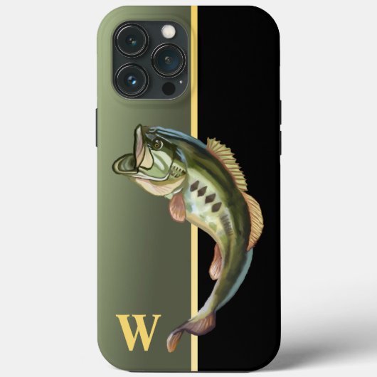 バスフィッシング モノグラムケース iPhone Case-Mate iPhoneケース (裏面)