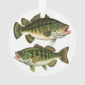 バスフィッシング 釣り人と釣り女子 オーナメント (裏面)