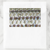 バスフィッストライプのシュスキンプリント 長方形シール (バッグ)