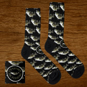 バスフィッパターン（の模様が）あるシュの魚釣り ソックス