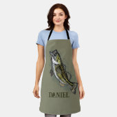 バスフィッパーソナライズされたシュ エプロン (着用した状態)