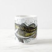 バスフィッパーソナライズされた素朴ク コーヒーマグカップ (中央)