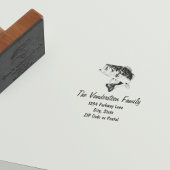 バスフィッ素朴グスポーツファミリー名返却切手 ラバースタンプ