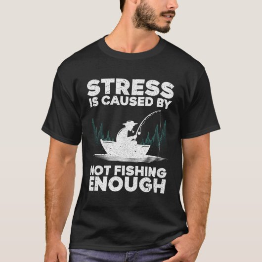 バスフライ釣り用魚釣り Tシャツ (正面)