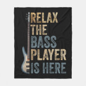 バスプリラックスレイヤーはここにいるギタリスト楽器 フリースブランケット (正面)