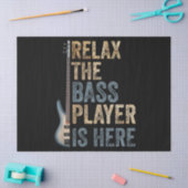 バスプリラックスレイヤーはここにいるギタリスト楽器 薄葉紙 (クラフト)