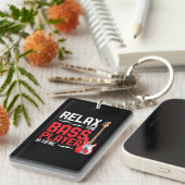 バスプリラックスレイヤーはここにいるバスギター キーホルダー (正面右)