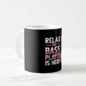 バスプリラックスレイヤーはここにいるバスギター コーヒーマグカップ (正面左)