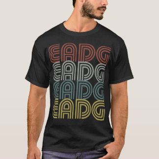 バスプレイヤーギフトEADG 4ストリングバスギターレトロ Tシャツ