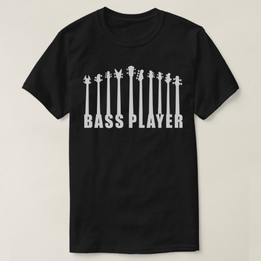 バスプレイヤーネック奏者引用文 Tシャツ (デザイン正面)