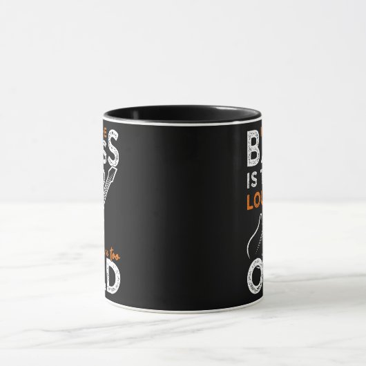 バスプレーヤーバスギターベおもしろいスストことわざ マグカップ (中央)