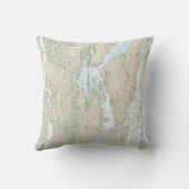 バスベイ港からバス航海のまでのチャート13296 クッション (裏面)