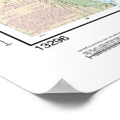 バスベイ港からバス航海のまでのチャート13296 ポスター (角)