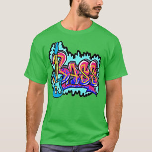 バスベースのバスギターベースの落書き Tシャツ