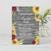 バスペインのル結婚グンディひまわりヌエストラボダ 招待状 (スタンド正面)