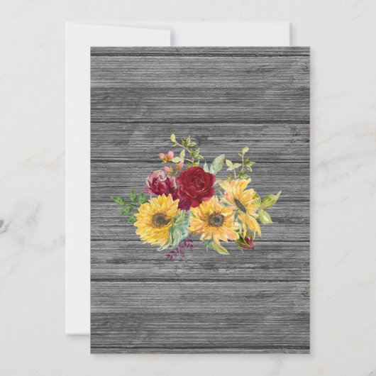 バスペインのル結婚グンディひまわりヌエストラボダ 招待状 (裏面)