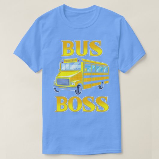 バスボス子供交通学校バスドライバーS Tシャツ (デザイン正面)