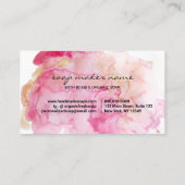 バスボムグリーンサークルウォーターカラーブラシピンク 名刺 (裏面)