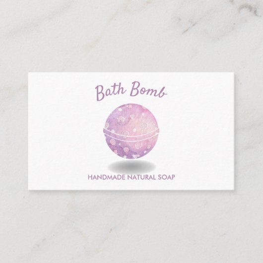 バスボムスパ天然石鹸 名刺 (正面)