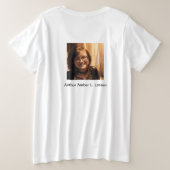 バスボムパーティーのカバー付き大きいサイズ女性Tシャツ プラスサイズTシャツ (デザイン裏面)