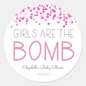 バスボムベビーシャワーメッセージカード ラウンドシール (正面)