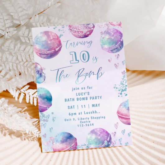 バスボム作り誕生日パーティー 招待状