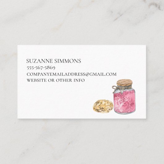 バスボム塩類製品手作りスパ 名刺 (裏面)